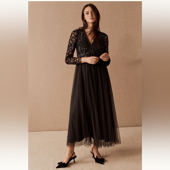 Needle & Thread Dresses & Skirts - Needle & Thread Tempest V-Neck Gown